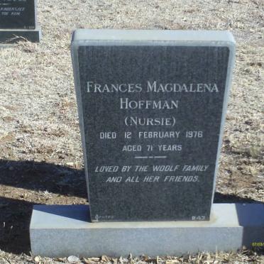HOFFMAN Frances Magdalena -1976