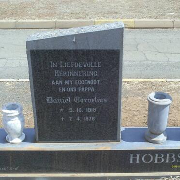 HOBBS Daniel Cornelius 1919-1976 &amp; Jacoba J. 1925-1996 