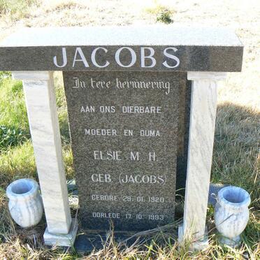 JACOBS Elsie M.H. nee JACOBS 1920-1993