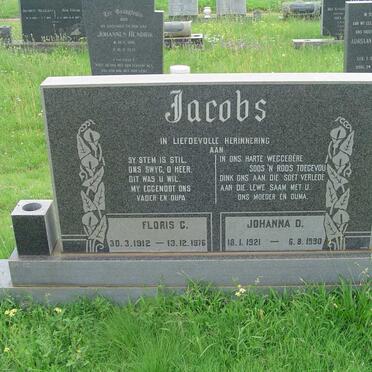 JACOBS Floris C. 1912-1976 &amp; Johanna D. 1921-1990