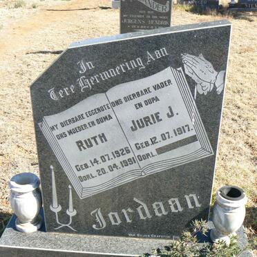 JORDAAN Jurie J. 1917- &amp; Ruth 1926-1991