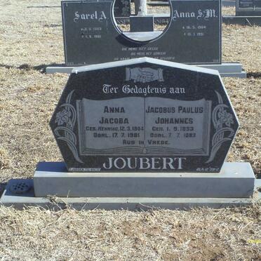 JOUBERT Jacobus Paulus Johannes 1893-1983 &amp; Anna Jacoba HENNING 1904-1981
