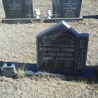 JAGER Huibrecht Margaretha, de nee BARNARDT 1922-1958