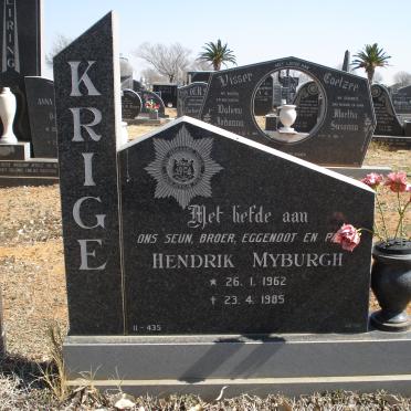 KRIGE Hendrik Myburgh 1962-1985