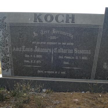 KOCH Louis Johannes 1928-1971 &amp; Catharina Susanna PRINSLOO 1930-