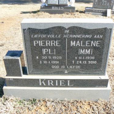 KRIEL P.L. 1928-1991 &amp; M.M. 1936-2010