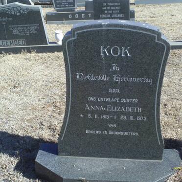 KOK Anna Elizabeth 1915-1973