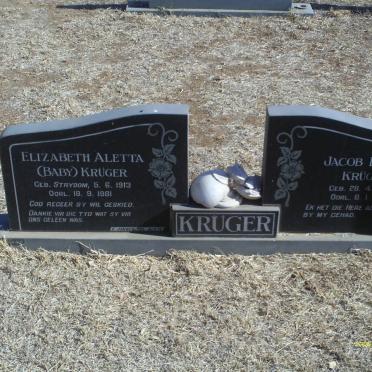 KRUGER Jacob Petrus 1905-1985 &amp; Elizabeth Aletta STRYDOM 1913-1981