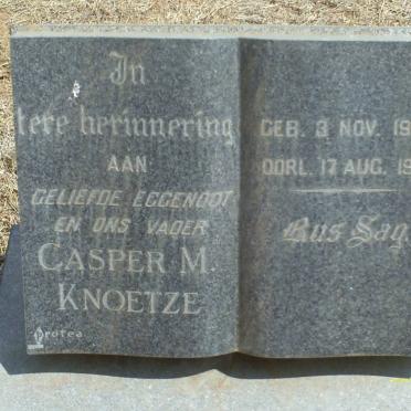 KNOETZE Casper M. 1927-1976