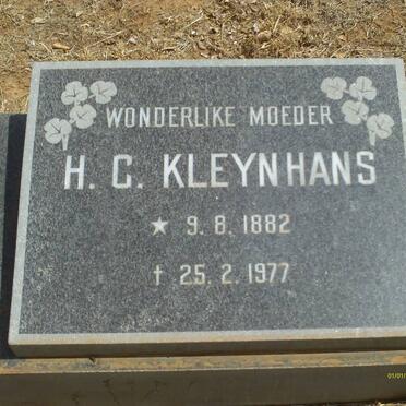 KLEYNHANS H.C. 1882-1977