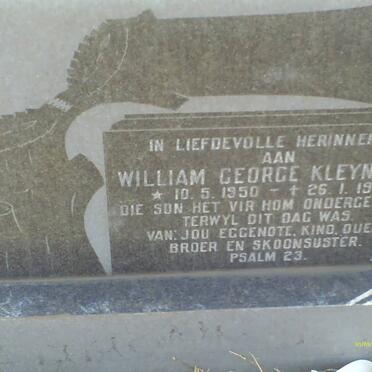 KLEYNHANS William George 1950-1975