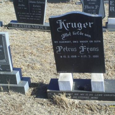KRUGER Petrus Frans 1919-1981