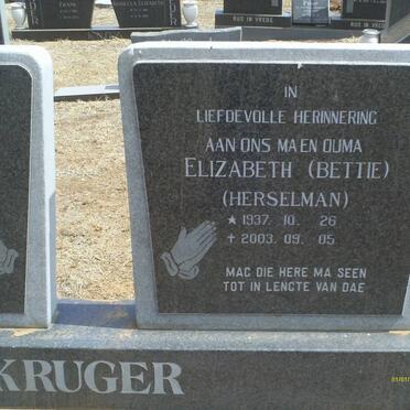 KRUGER Johannes Hermanus 1936-1976 &amp; Elizabeth HERSELMAN 1937-2003  