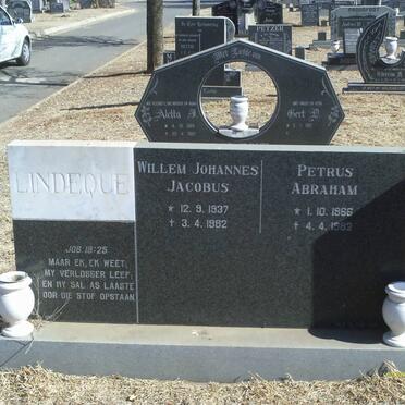 LINDEQUE Willem Johannes Jacobus 1937-1982 :: LINDEQUE Petrus Abraham 1966-1982