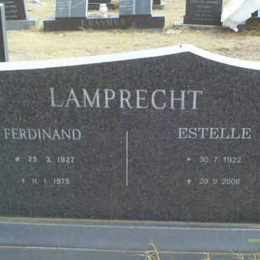 LAMPRECHT Ferdinand 1917-1975 &amp; Estelle 1922-2006