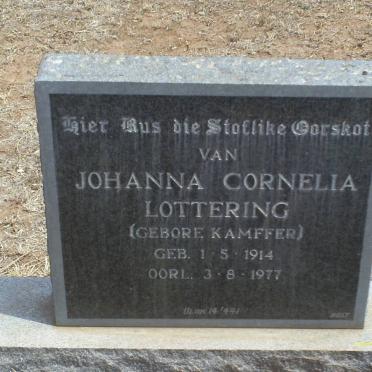 LOTTERING Johanna Cornelia nee KAMFFER 1914-1977