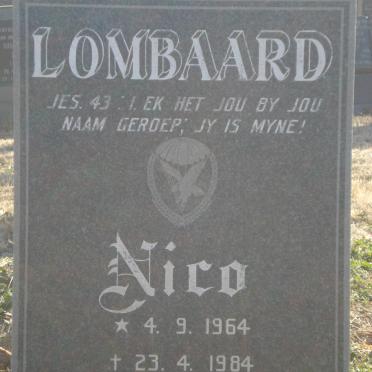 LOMBAARD Nico 1964-1984