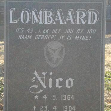 LOMBAARD Nico 1964-1984