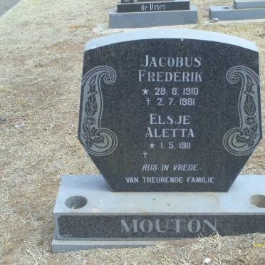MOUTON Jacobus Frederik 1910-1981 &amp; Elsje Aletta 1911-