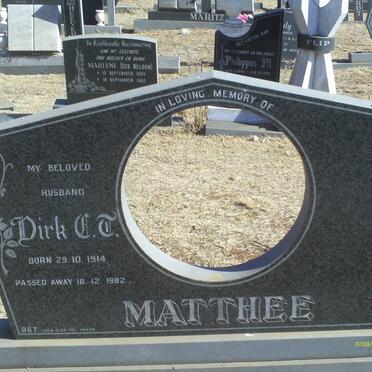 MATTHEE Dirk C.T. 1914-1982
