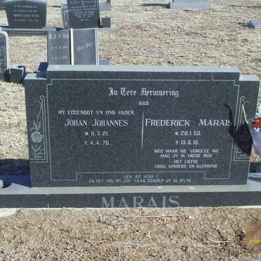 MARAIS Johan Johannes 1921-1976 :: MARAIS Frederick 1950-2010