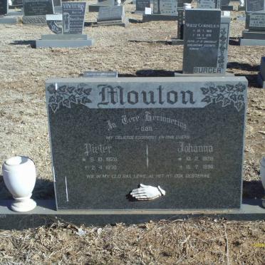 MOUTON Pieter 1925-1976 &amp; Johanna 1928-1996
