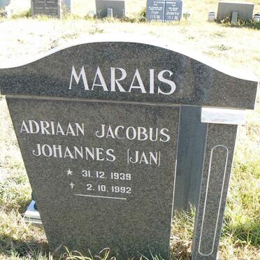MARAIS Adriaan Jacobus Johannes 1939-1992