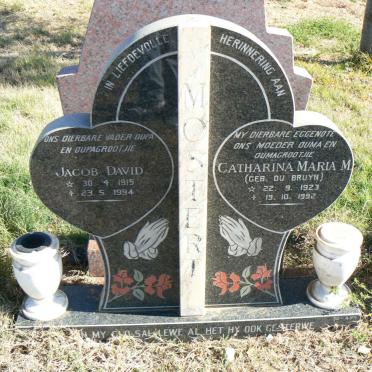 MOSTERT Jacob David 1915-1994 &amp; Catharina Maria M. DE BRUYN 1923-1992