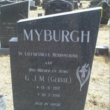 MYBURGH G.J.M. 1912-2001