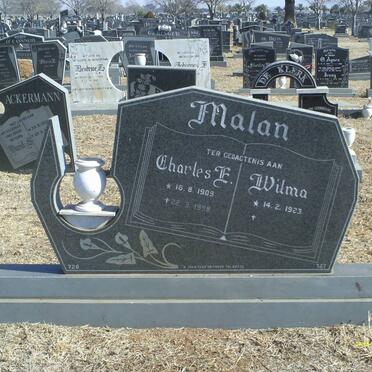 MALAN Charles E. 1909-1998 &amp; Wilma 1923-