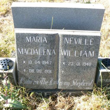 NEAVE Neville William 1948- &amp; Maria Magdalena 1947-1991