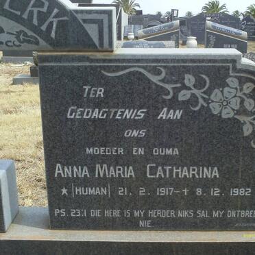 NIEKERK Philippus Arnoldus, van 1910-1977 &amp; Anna Maria Catharina HUMAN 1917-1982      