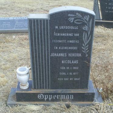 OPPERMAN Johannes Hendrik Nicolaas 1902-1977