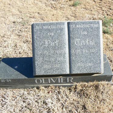 OLIVIER Piet 1929-1991 &amp; Tertia 1937-