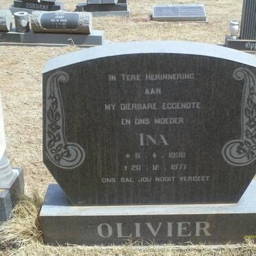 OLIVIER Ina 1938-1977