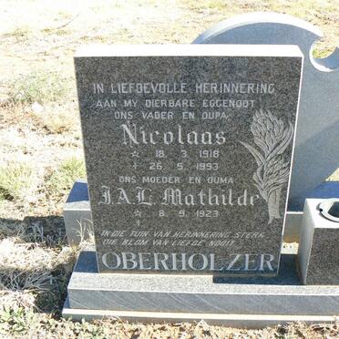 OBERHOLZER Nicolaas 1918-1993 &amp; J.A.L. 1923-
