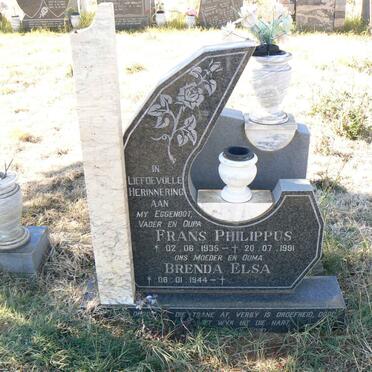 PLESSIS Frans Philippus, du 1935-1991 &amp; Brenda Elsa 1944-