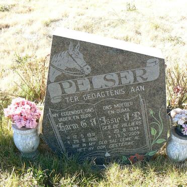 PELSER Harm C.J. 1931-1992 &amp; Issie J.R. DE VILLIERS 1934-2009