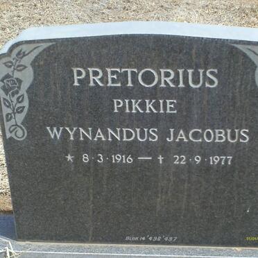 PRETORIUS Wynandus Jacobus 1916-1977