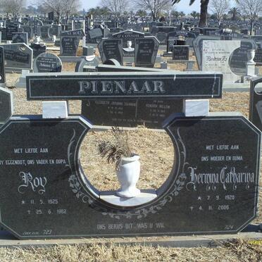 PIENAAR Roy 1925-1982 &amp; Hermina Catharina 1928-2006