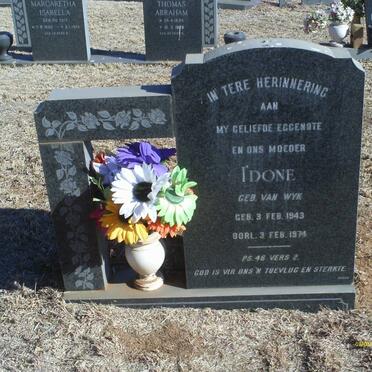 PIETERSE Idone nee VAN WYK 1943-1974