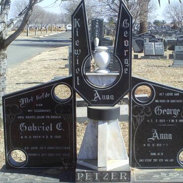 PETZER Gabriel C. 1954-1981 :: PETZER George 1925-1986 &amp; Anna 1931-