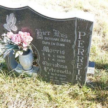PERREIRA Morris 1926-1993 &amp; Christina Petronella DU PLESSIS 1927-2014