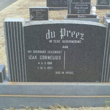 PREEZ Izak Cornelius, du 1916-1977