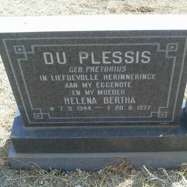 PLESSIS Helena Bertha, du 1944-1977