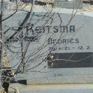 REITSMA Andries 1921-1976