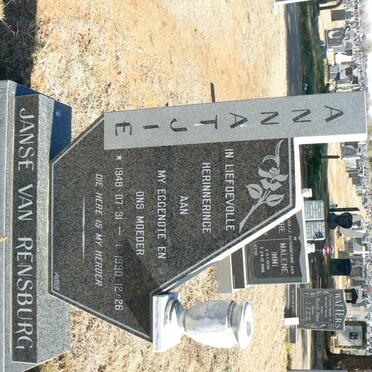 RENSBURG Annatjie, Janse van 1948-1990