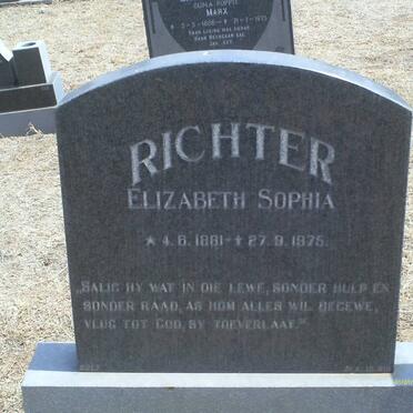 RICHTER Elizabeth Sophia 1881-1975
