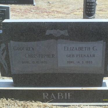 RABIE Godfrey Christopher -1975 &amp; Elizabeth C. PIENAAR -1993