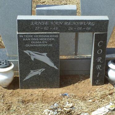 RENSBURG Corrie, Janse van 1943-2008